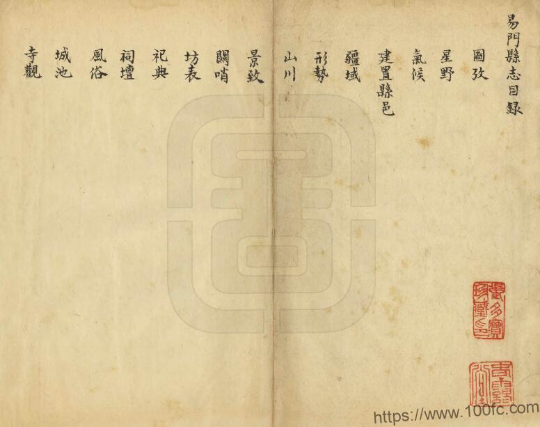 图片[2]-云南省玉溪市《康熙易门县志》清康熙五十三年刻本PDF高清电子版影印本下载-中国县志网